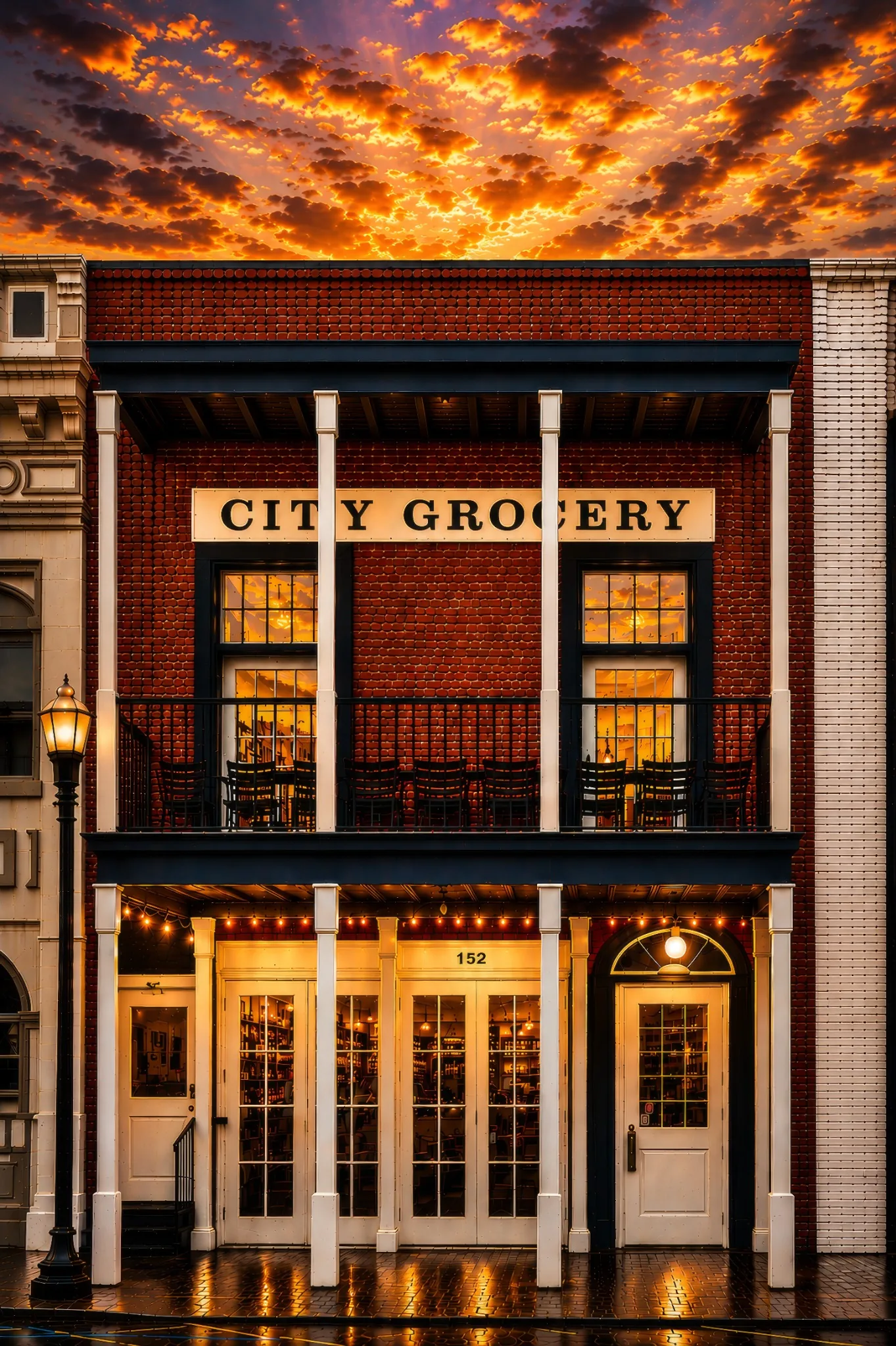 City Grocery Sunset