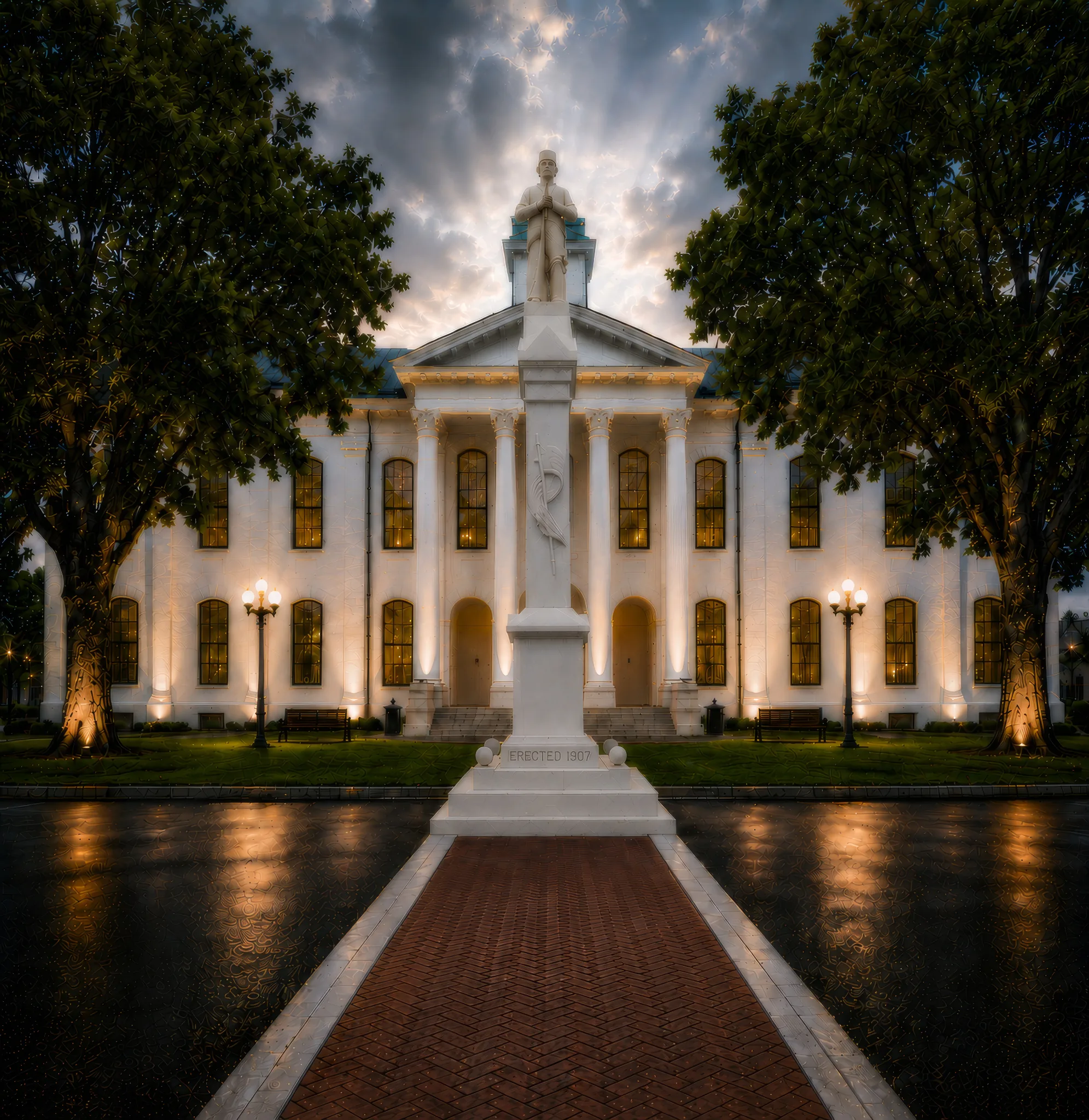 Oxford Square at Dusk